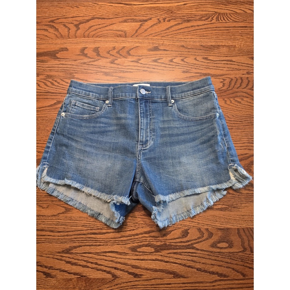 Pistola Sonya Jean Shorts Womens Size 30 High Rise Tulip Hem Cut-off Denim Fray